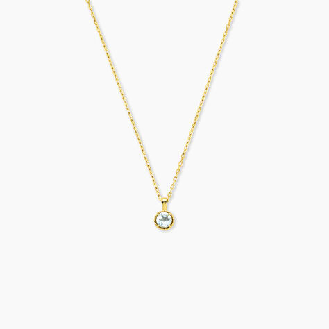 Collier Poem Argent Jaune Topaze Bleu Sky - Colliers avec pierres Femme | Marc Orian
