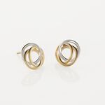 Boucles D'oreilles Puces Edmee Cercle Or Bicolore - Puces Femme | Marc Orian