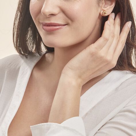 Boucles D'oreilles Puces Ilhame Nid Or Jaune - Clous d'oreilles Femme | Marc Orian