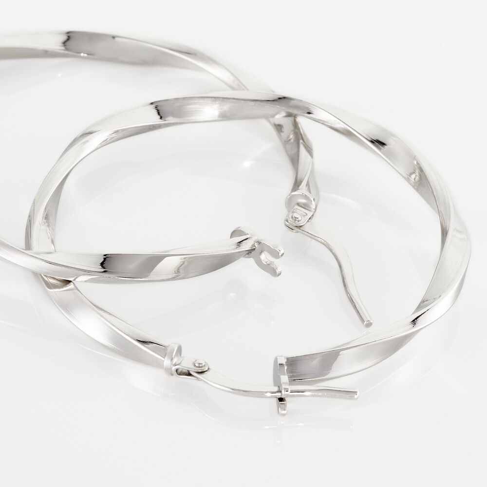 Créoles Argent Blanc Ires - Créoles Femme | Marc Orian