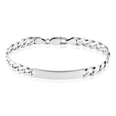 Bracelet Identité Casper Argent Gris - Gourmettes Homme | Marc Orian