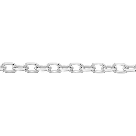 Chaîne Igoa Maille Forçat Diamantee Or Blanc - Chaines Femme | Marc Orian