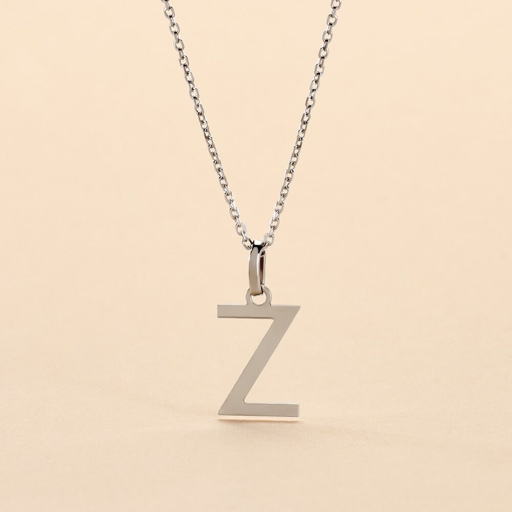 Pendentif Ionia Lettre Or Blanc - Pendentifs Famille | Marc Orian