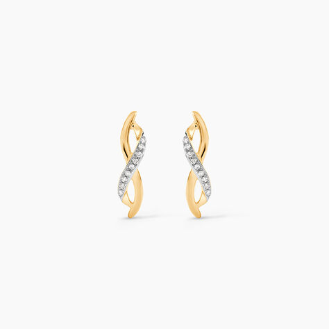 Boucles D'oreilles Puces Smina Or Jaune Diamant - Pendantes Femme | Marc Orian