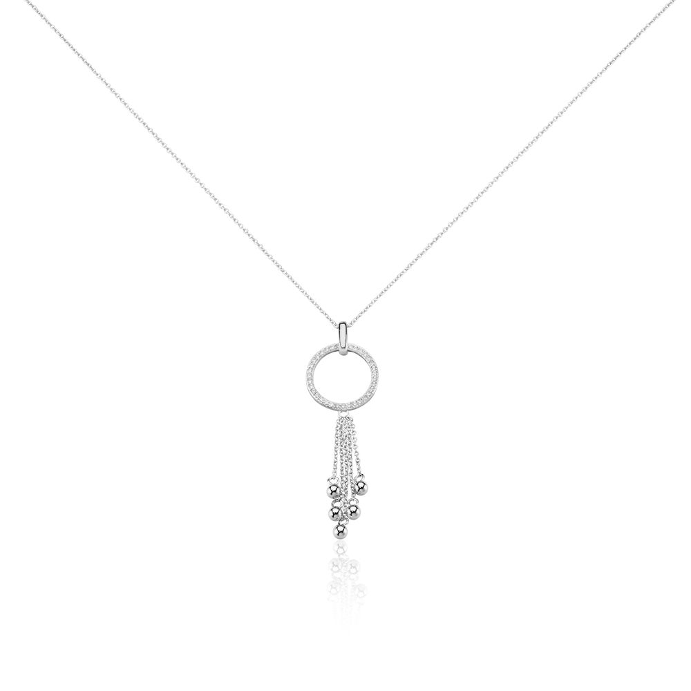 Collier Andde Argent Blanc Oxyde De Zirconium - Colliers avec pierres Femme | Marc Orian