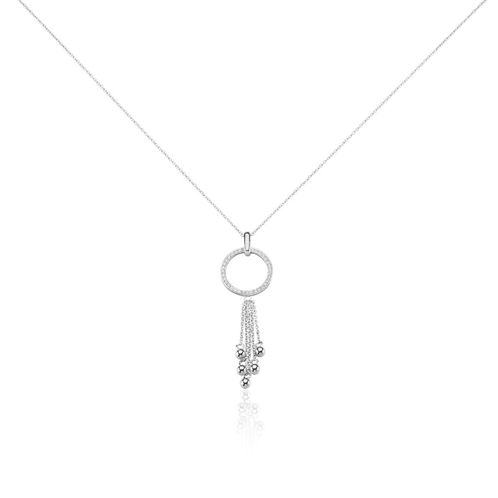 Collier Andde Argent Blanc Oxyde De Zirconium - Colliers avec pierres Femme | Marc Orian