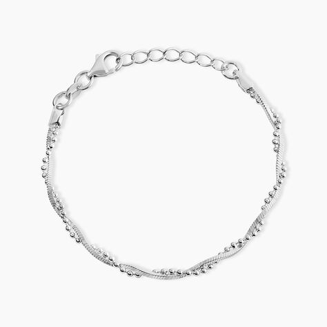 Bracelet Cathel Argent Blanc - Bracelets Anneaux Entrelaces Femme | Marc Orian