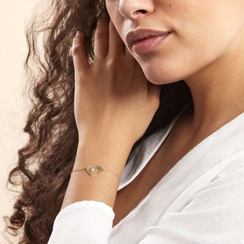 Bracelet Or Jaune Fyodor Oxyde De Zirconium - Bracelets chaînes Femme | Marc Orian