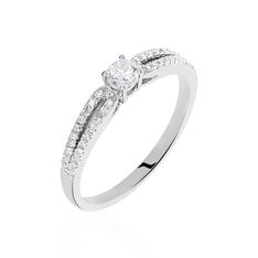 Bague Solitaire Katalina Or Blanc Diamant - Bagues Solitaire Femme | Marc Orian