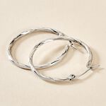 Cr&eacute;oles Esaias Acier Blanc - Cr&eacute;oles Femme | Marc Orian