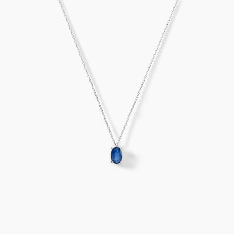 Collier Ovale Or Blanc Saphir - Colliers avec pierres Femme | Marc Orian