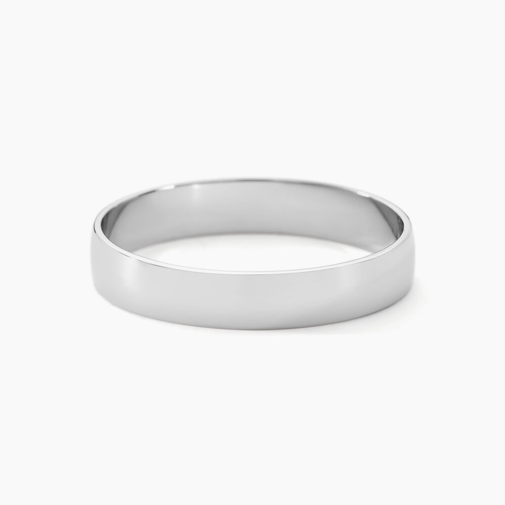 Alliance Julie Ruban Classique Platine Blanc - Alliances duo Unisex | Marc Orian