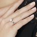 Bague Solitaire Charlene Or Blanc Diamant Synthetique