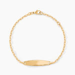 Bracelet Identit&eacute; Fanelia Maille Marine Or Jaune - Gourmettes Enfant | Marc Orian