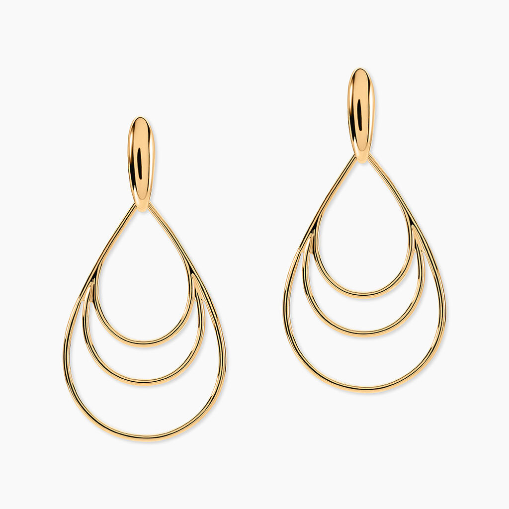 Boucles D'oreilles Pendantes Jenyfer Plaqu&eacute; Or Jaune - Pendantes Femme | Marc Orian