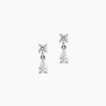 Boucles D'oreilles Pendantes Argent Blanc Braidy Oxydes De Zirconium - Pendantes Femme | Marc Orian