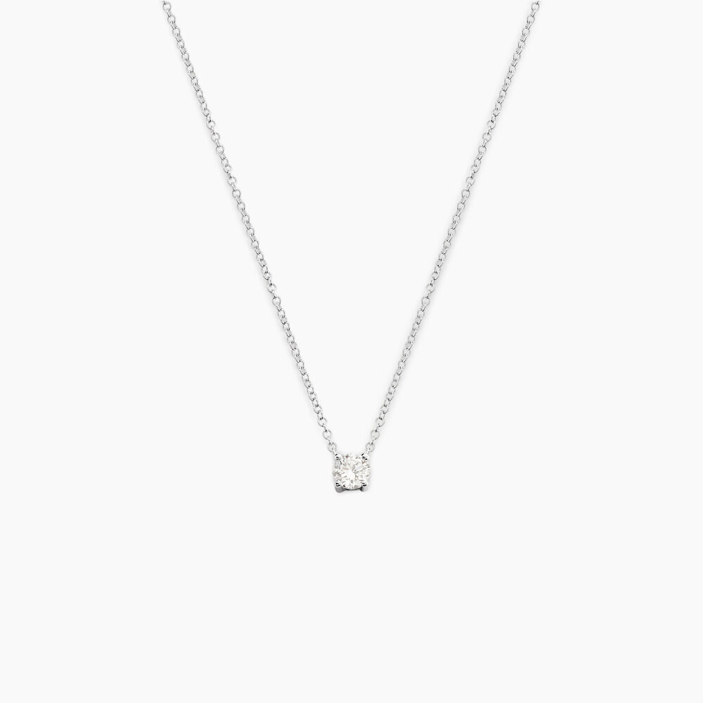 Collier Aphrodite Or Blanc Diamant - Colliers solitaires Femme | Marc Orian