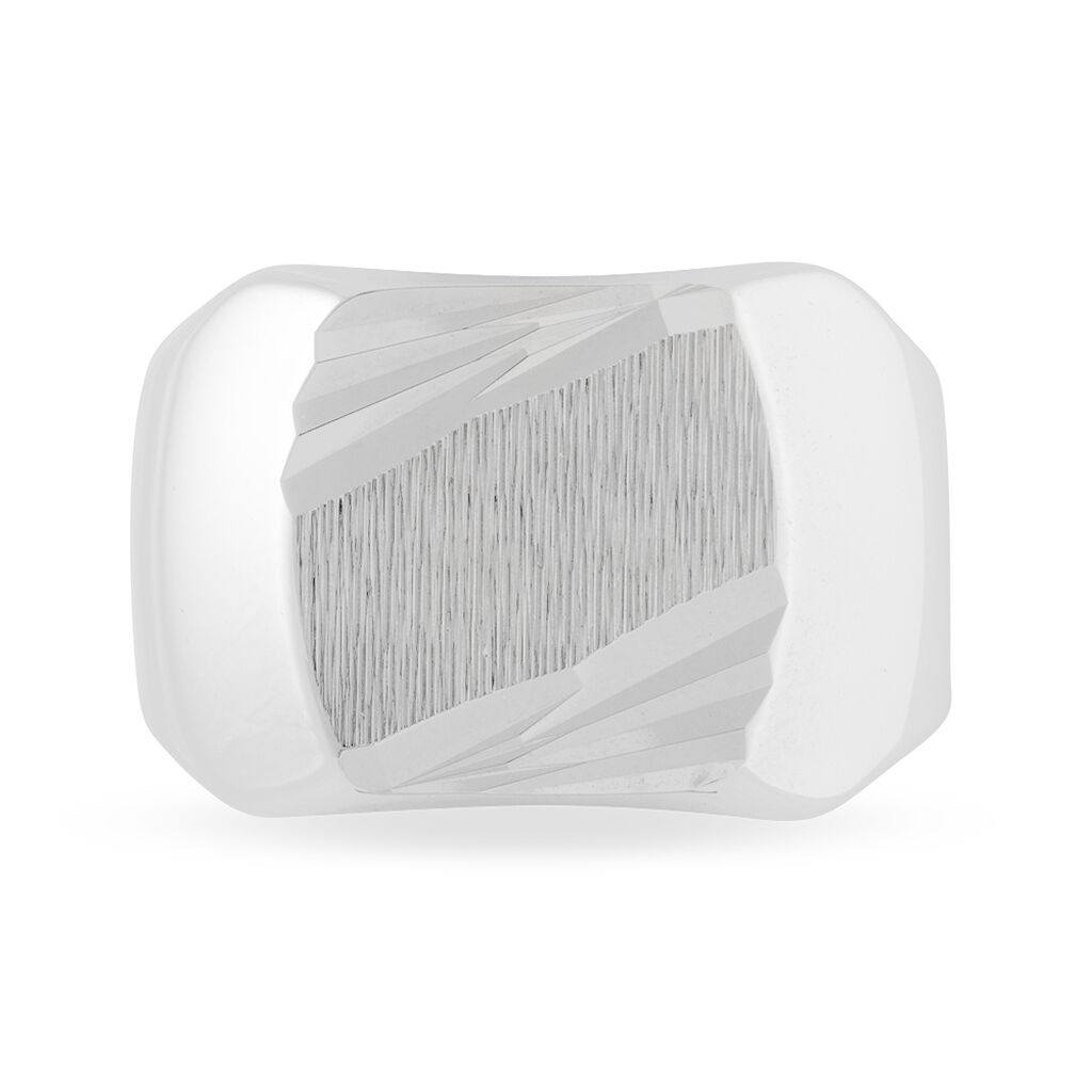 Chevalière Safietou Argent Blanc - Chevalières Homme | Marc Orian