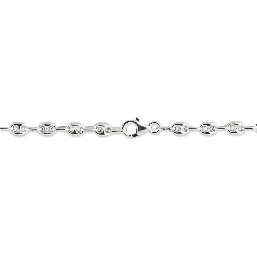 Collier Carrus Maille Grain De Cafe Argent Blanc - Chaines Homme | Marc Orian