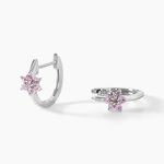 Creoles Argent Blanc Blossom Bash Oxyde De Zirconium - Cr&eacute;oles Femme | Marc Orian