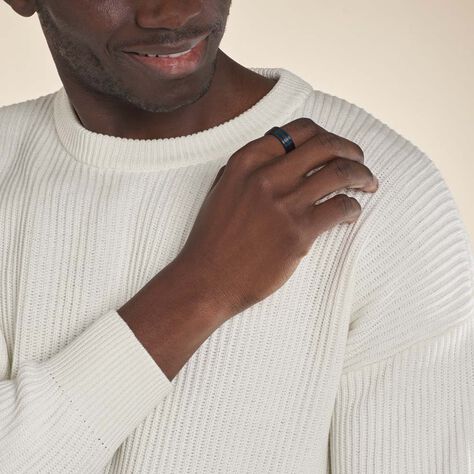 Bague Jourdan Homme Bada Tungstene Noir - Bagues Homme | Marc Orian