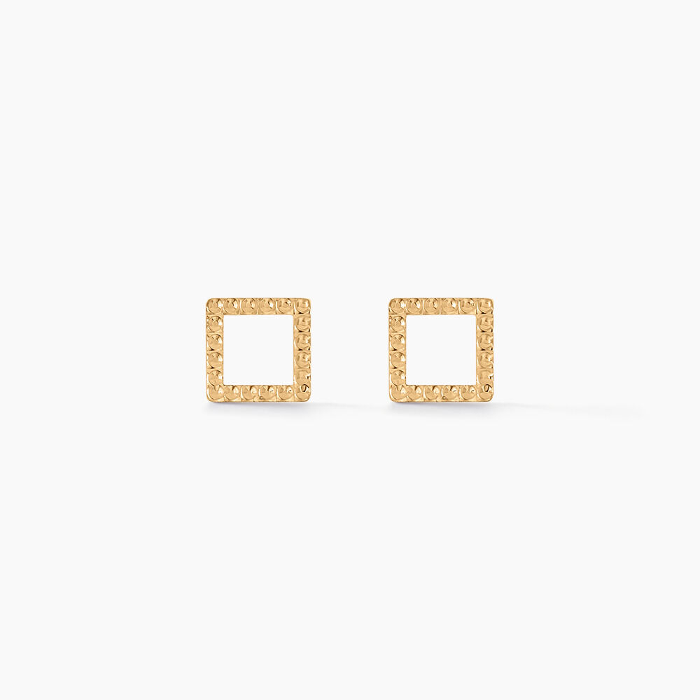 Boucles D'oreilles Puces Cathan Or Jaune - Puces Femme | Marc Orian