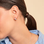 Cr&eacute;oles Palome Argent Blanc Oxyde De Zirconium - Cr&eacute;oles Femme | Marc Orian