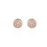 Boucles D'oreilles Puces Rosae Argent Rose Nacre - Puces Femme | Marc Orian
