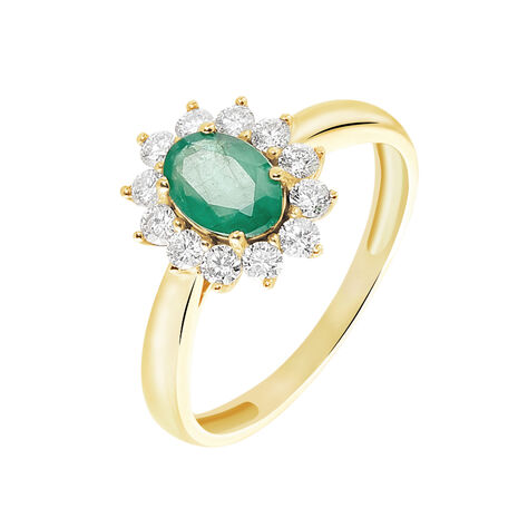 Bague Vladimir Or Jaune Emeraude Et Diamant - Bagues Femme | Marc Orian