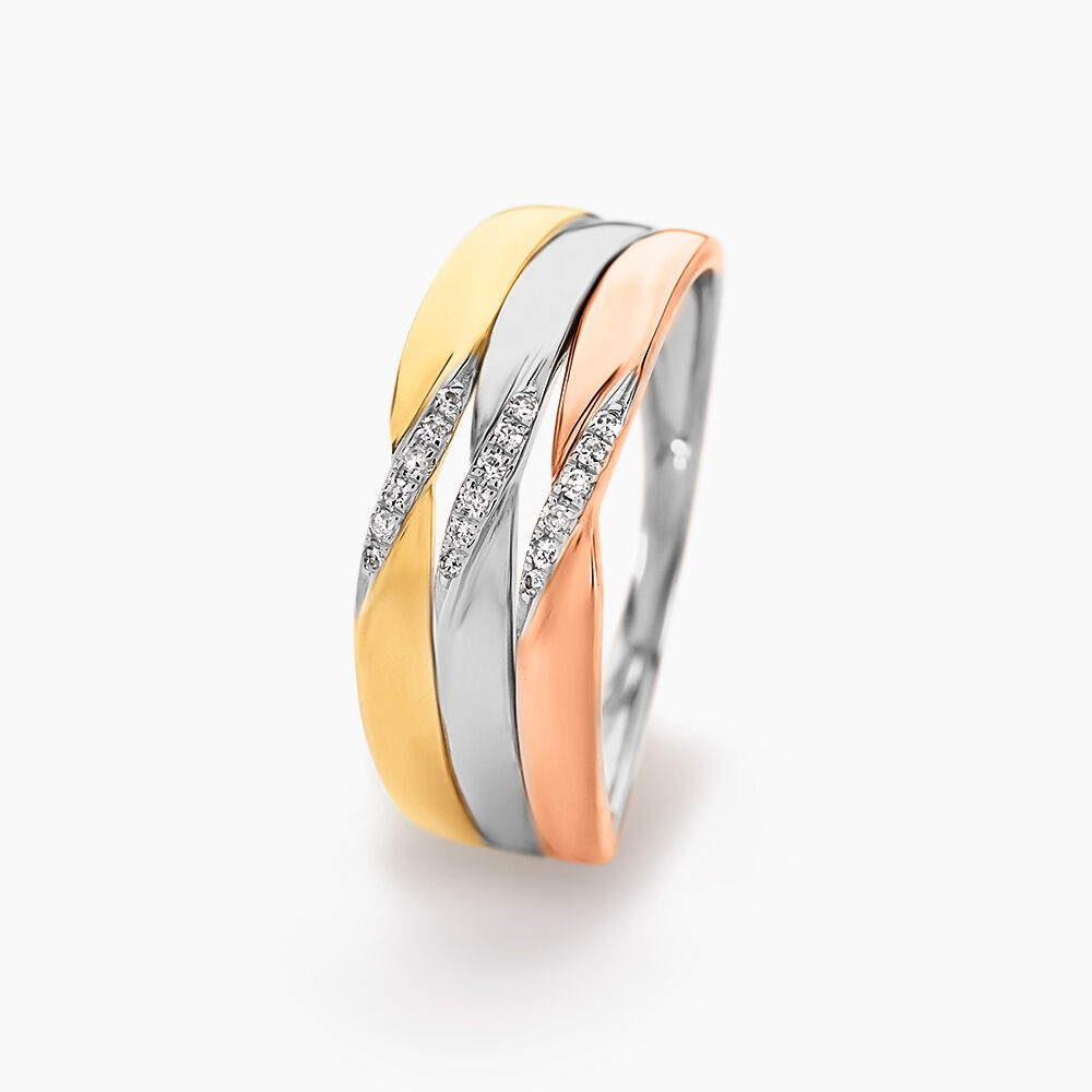 Bague Nesibe Or Tricolore Diamant - Bagues pierres précieuses Femme | Marc Orian