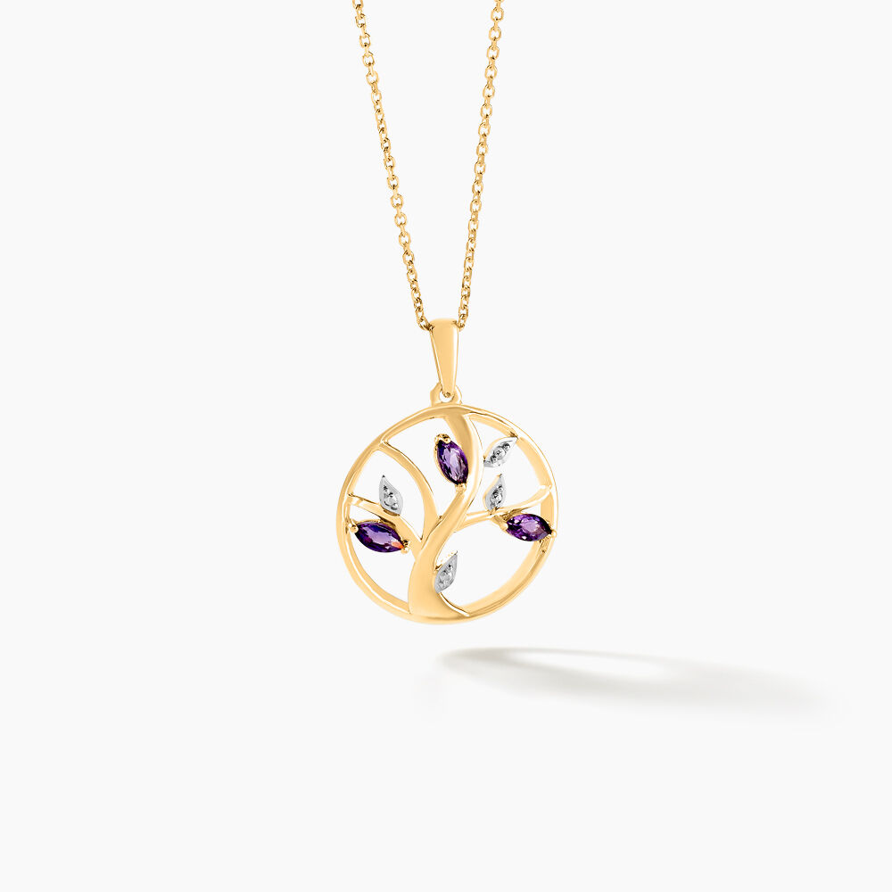 Pendentif Godolieba Or Jaune Amethyste Violet - Pendentifs Femme | Marc Orian