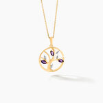 Pendentif Godolieba Or Jaune Amethyste Violet - Pendentifs Femme | Marc Orian