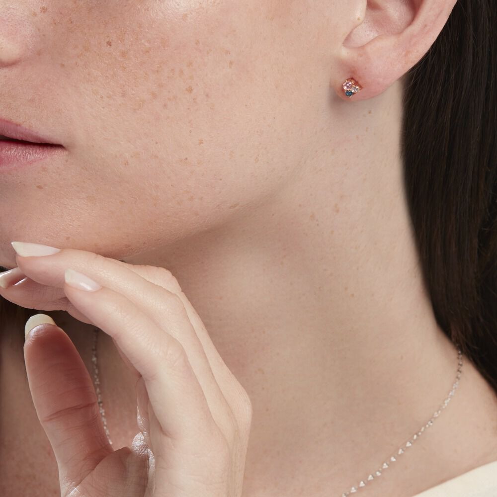 Boucle D'oreille Puce Unitaire Plaqué Or Jaune Miksa Oxydes - Piercings d'oreilles Femme | Marc Orian