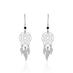 Boucles D'oreilles Pendantes Dream Catcher Argent Pierre De Synthese - Pendantes Femme | Marc Orian
