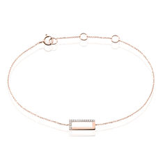 Bracelet Charlie Or Rose Diamant - Bracelets chaînes Femme | Marc Orian