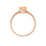 Bague Alice Or Rose Morganite Et Oxyde De Zirconium - Bagues pierres fines Femme | Marc Orian