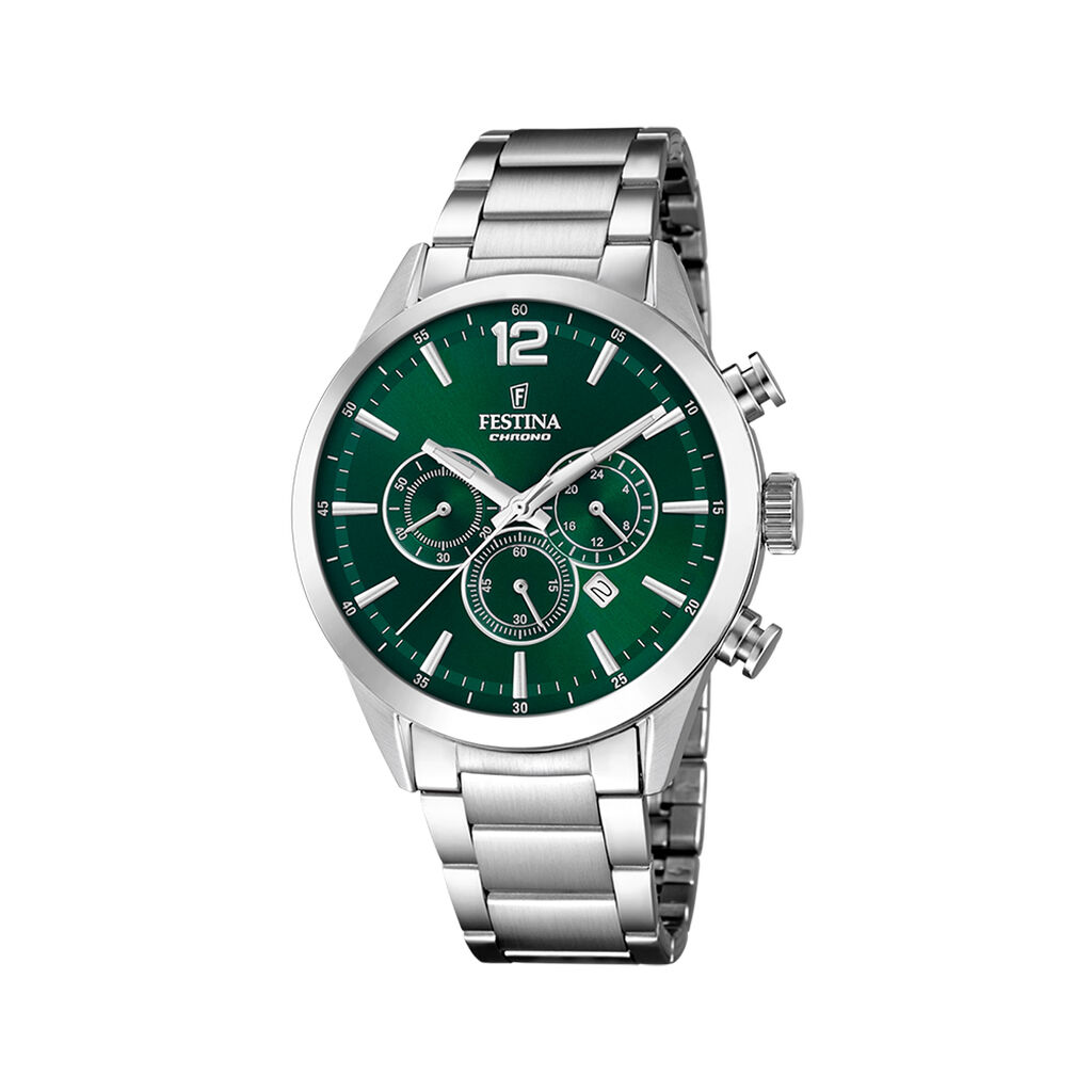Montre Festina Timeless Chrono 44 Vert - Montres &eacute;tanches Homme | Marc Orian