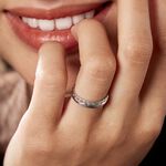 Alliance Veira Ruban Bomb&eacute; Or Blanc - Alliances duo Unisex | Marc Orian