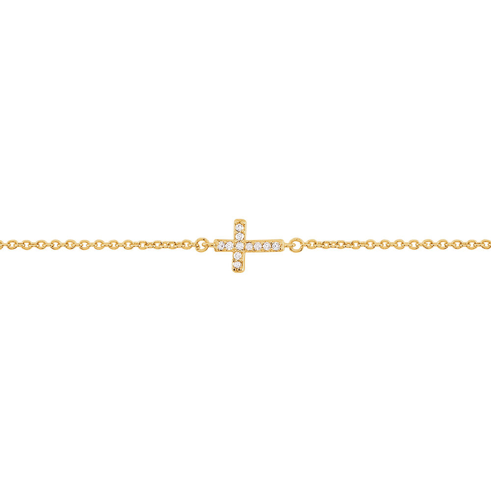 Bracelet Fatos Plaqué Or Jaune Oxyde De Zirconium - Bracelets chaînes Femme | Marc Orian