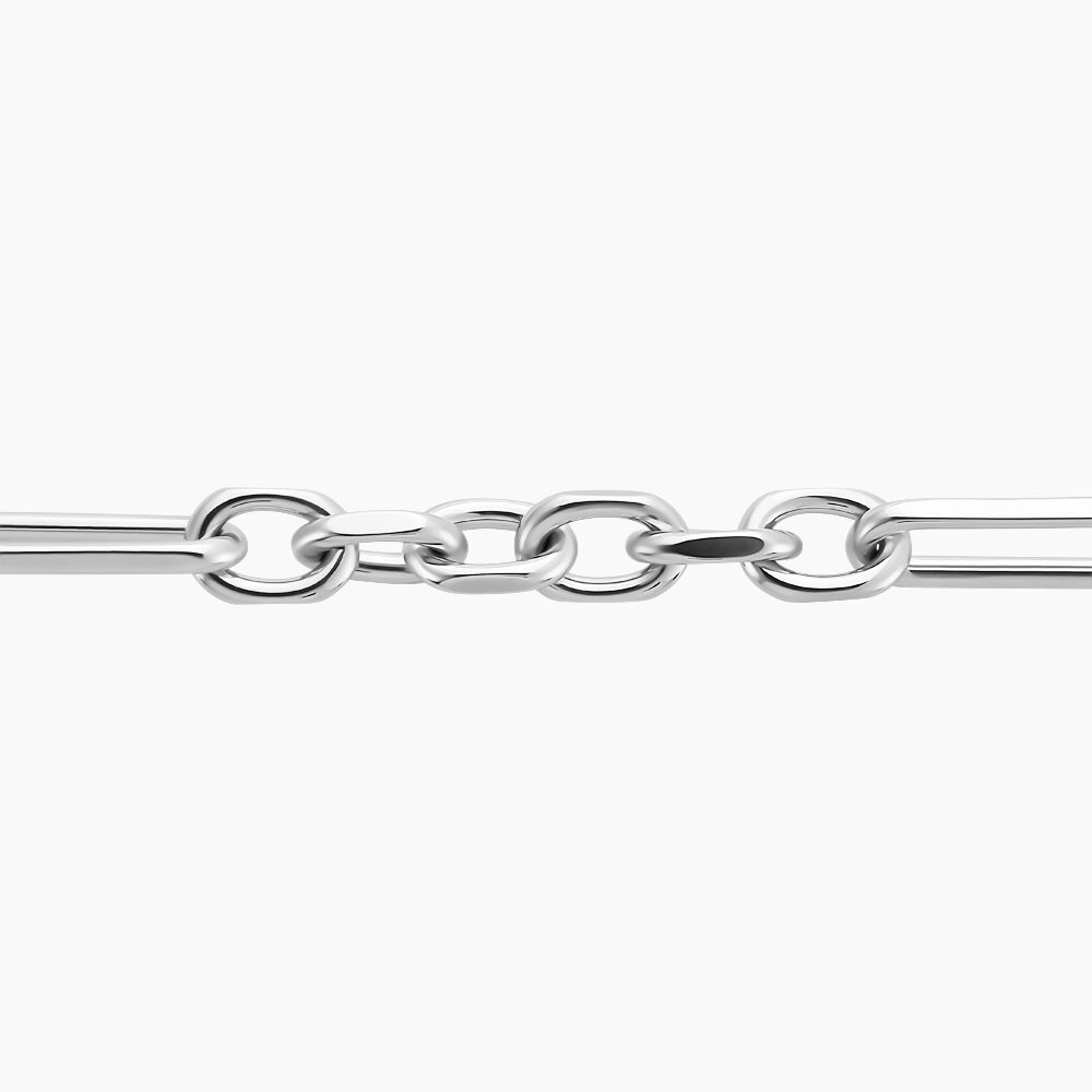 Bracelet Maille Palerme Acier Blanc - Bracelets mailles Homme | Marc Orian