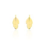 Boucles D'oreilles Puces Floria Feuilles Or Jaune - Puces Femme | Marc Orian