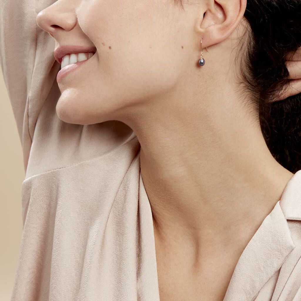 Boucles D'oreilles Pendantes Severiane Or Jaune Perle De Culture - Boucles d'oreilles Pendantes Femme | Marc Orian
