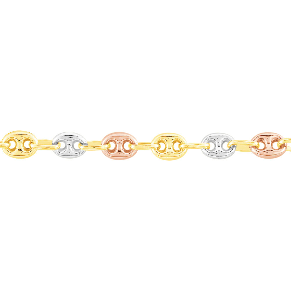 Bracelet Dami Maille Grain De Cafe Or Tricolore - Bracelets mailles Femme | Marc Orian