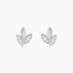 Boucles D'oreilles Puces Tihana Argent Blanc Oxyde De Zirconium - Puces Femme | Marc Orian
