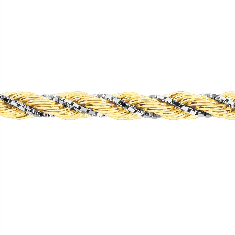 Collier Jerryenne Maille Corde Et Venitienne Or Bicolore - Chaines Femme | Marc Orian