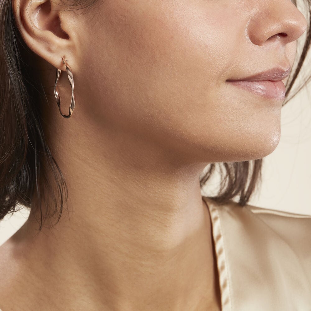 Créoles Argent Rose Alieno - Créoles Femme | Marc Orian