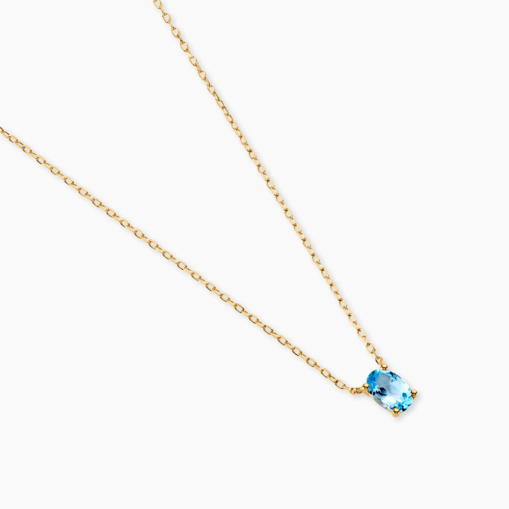 Collier Ovale Or Jaune Topaze - Colliers solitaires Femme | Marc Orian