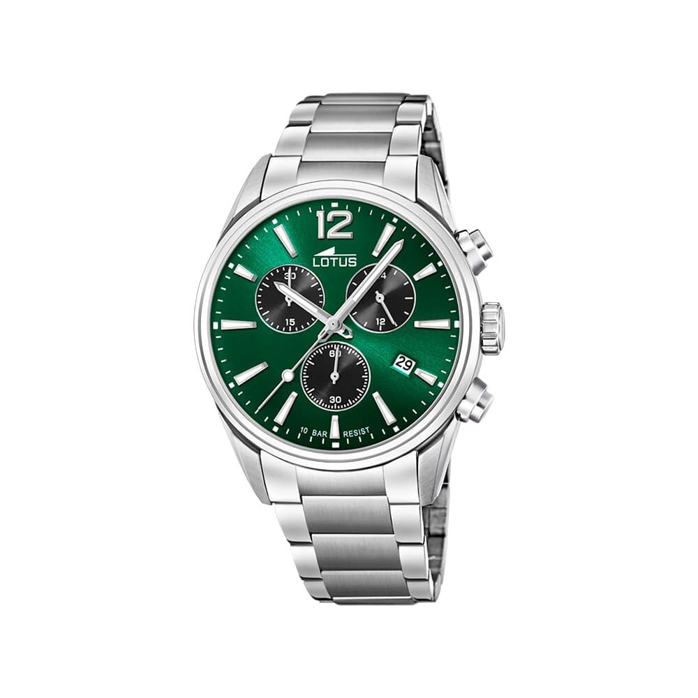 Montre Lotus Chrono Vert - Montres étanches Homme | Marc Orian