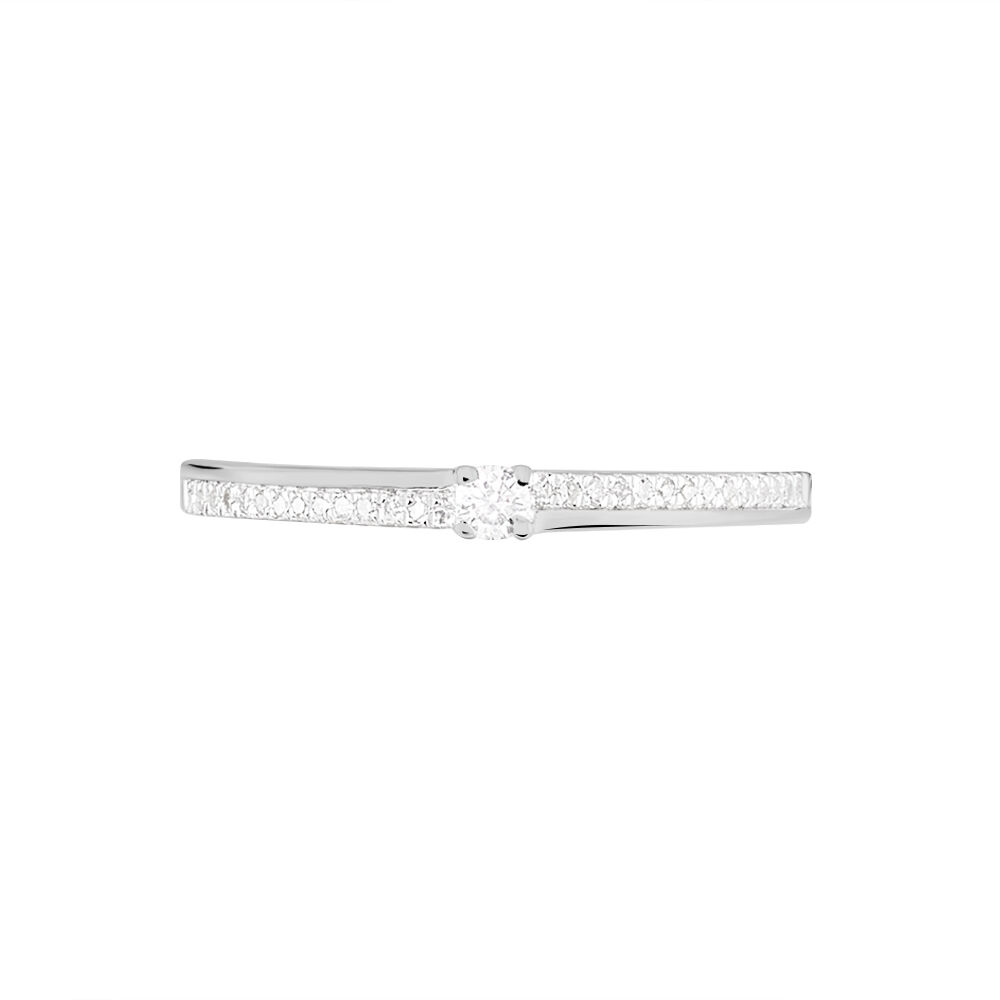 Bague Solitaire Alexandra Or Blanc Diamant - Solitaires Femme | Marc Orian