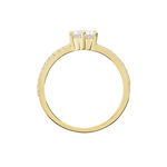 Bague Solitaire Plaqu&eacute; Or Jaune Melaina Oxyde De Zirconium - Bijoux fantaisie Femme | Marc Orian